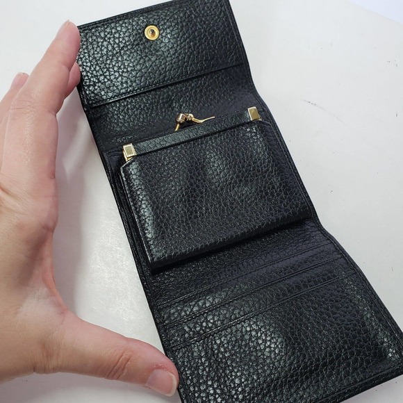 Hunting World Vintage Designer Black Wallet Credit Card Holder 3in1 Small Purse - Picture 4 of 9